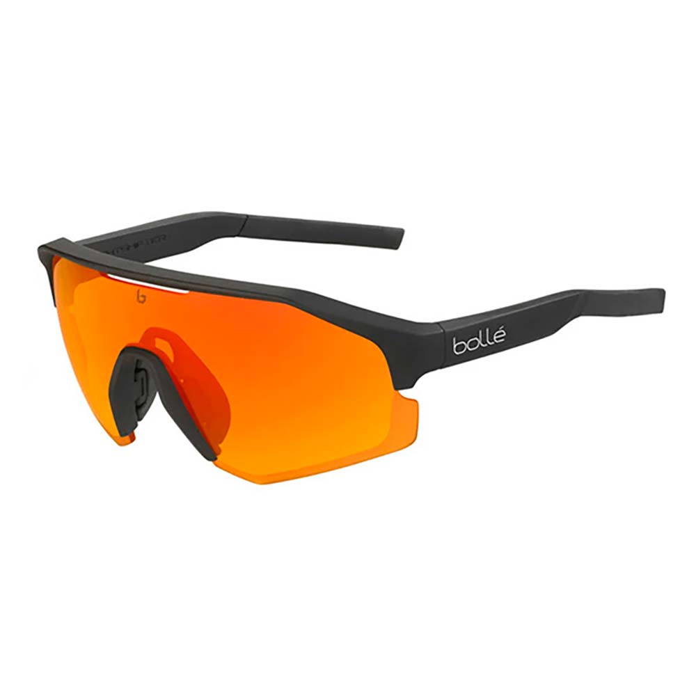 gafa especifica para ciclismo bolle lightshifter en color negro con cristales naranjas espejados