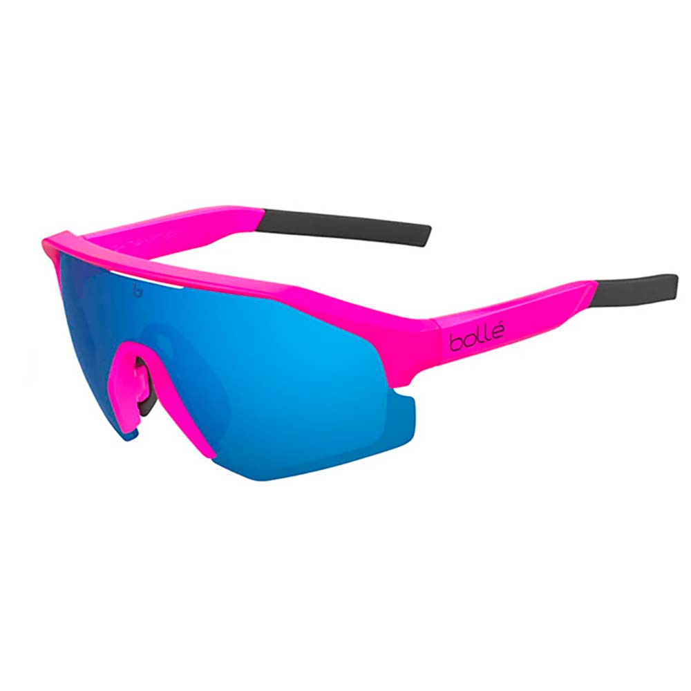 gafa especifica para ciclismo bolle lightshifter en color rosa con cristales azules espejados