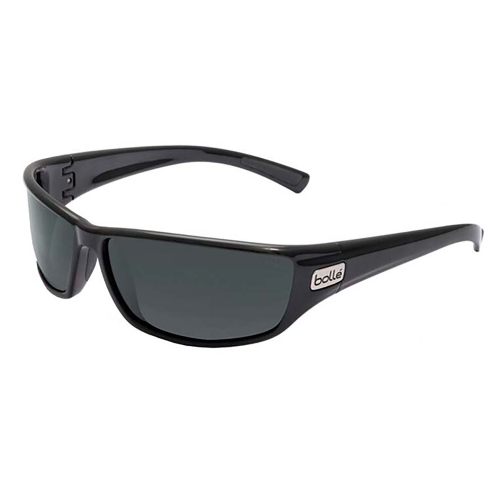 gafa de sol casual de estilo deportivo marca bolle python en color negro brillo con cristales polarizados