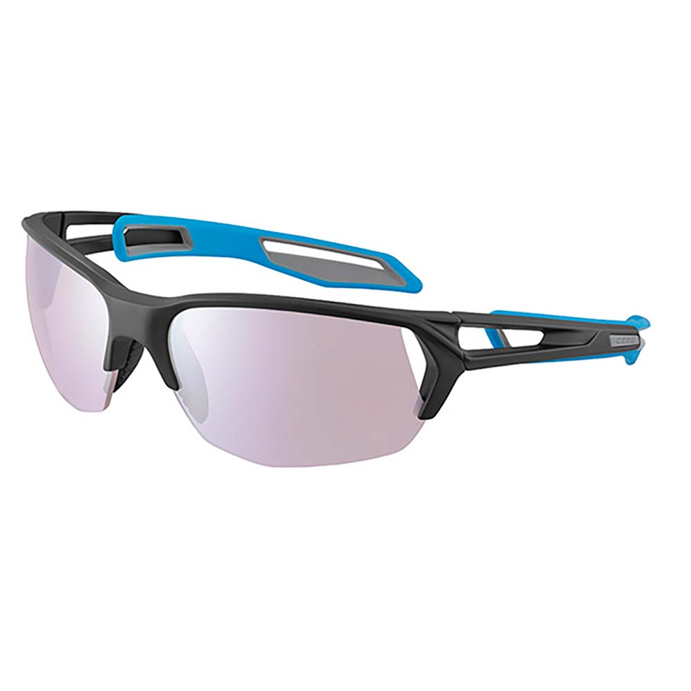 gafa de running cebe strack 2.0 talla mediana en color negro co detalles azules